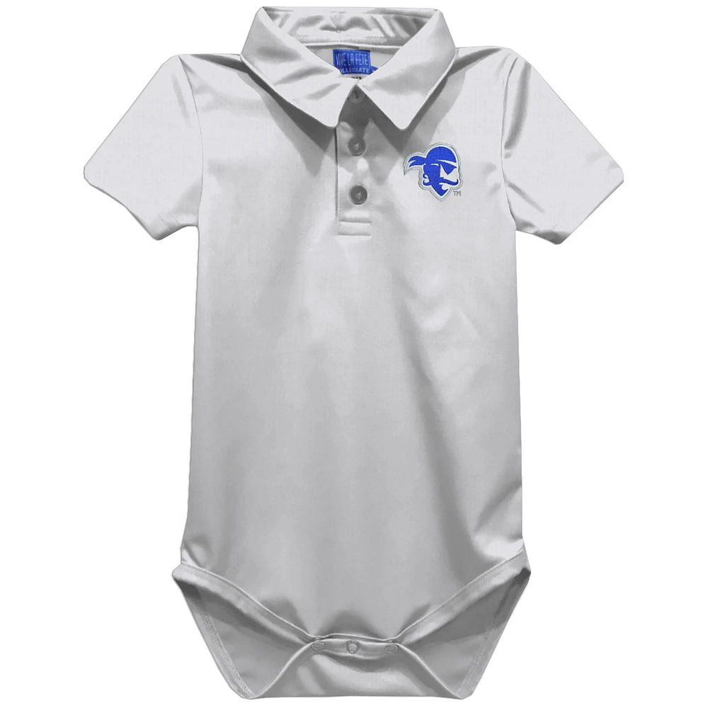 Infant Vive La Fete White Seton Hall Pirates Polo Bodysuit