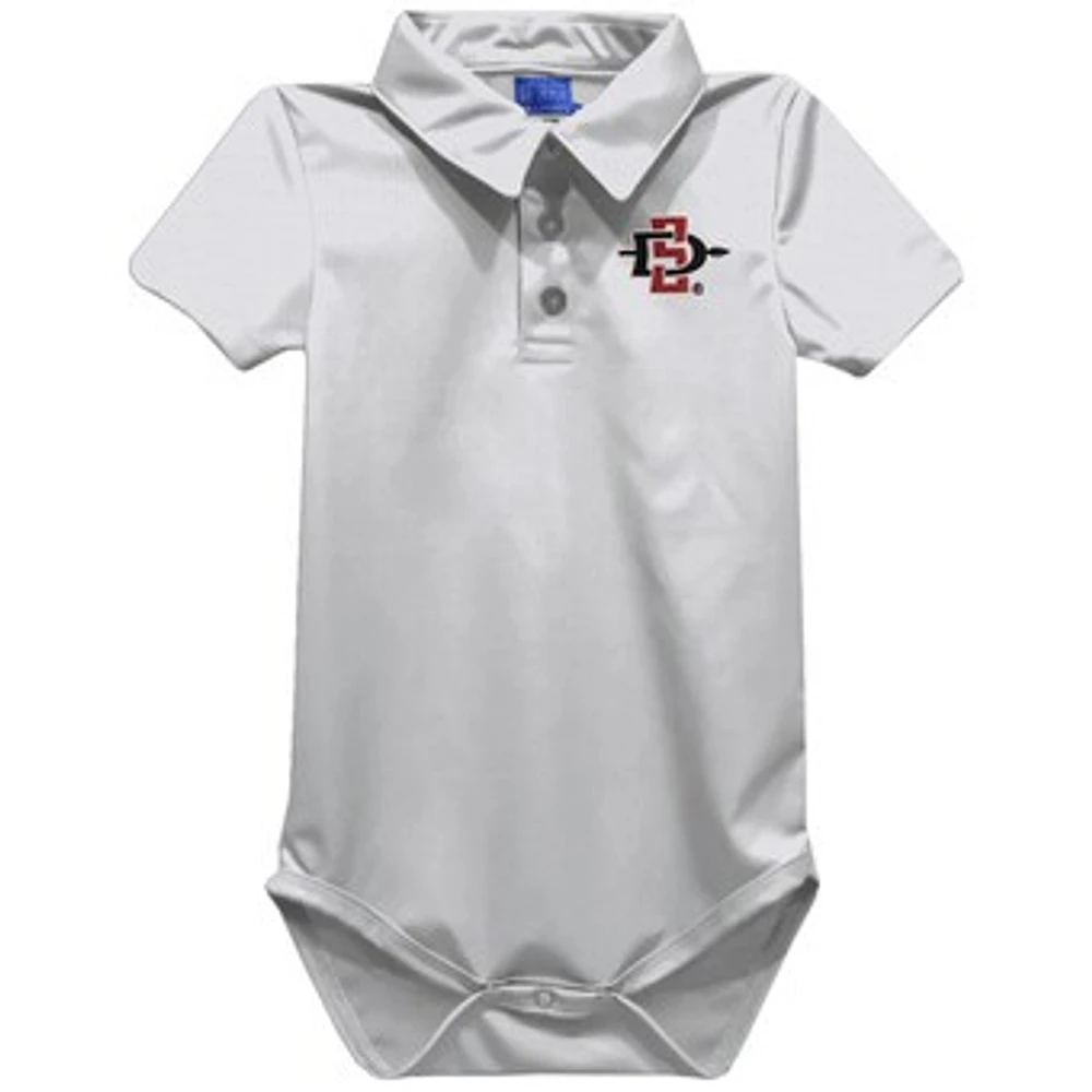 Infant Vive La Fete White San Diego State Aztecs Polo Bodysuit