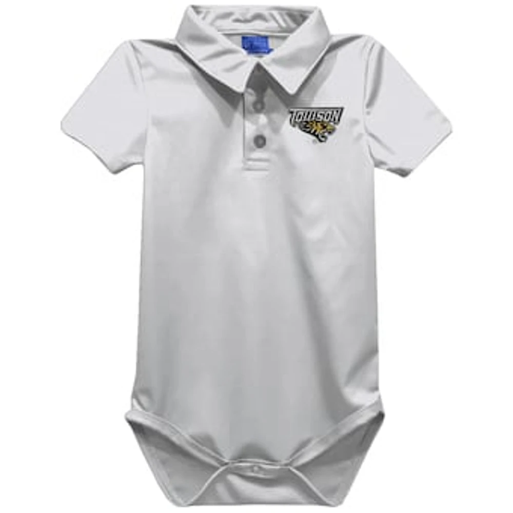 Infant Vive La Fete White Towson Tigers Polo Bodysuit