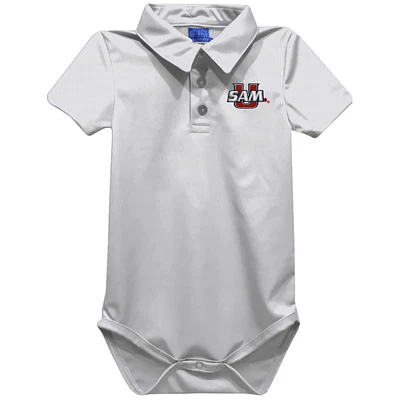Infant Vive La Fete White Samford Bulldogs Polo Bodysuit