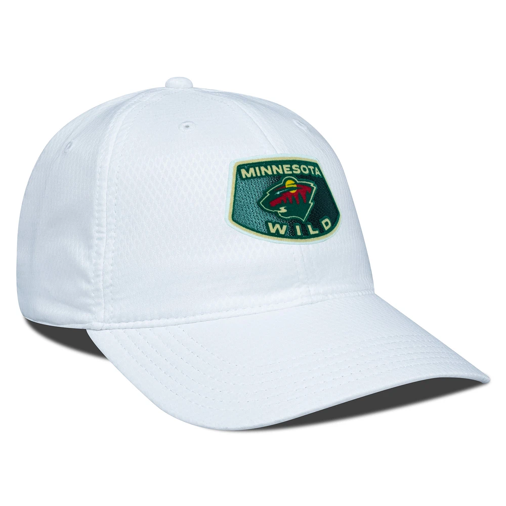 Men's Levelwear White Minnesota Wild Matrix Skylight Adjustable Hat