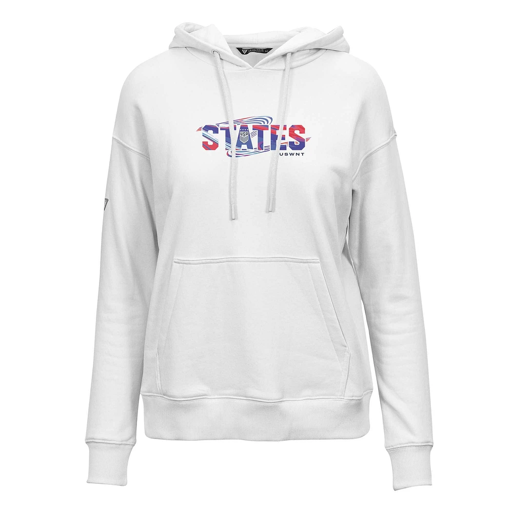 Women's Levelwear White USWNT Adorn Stateside Pullover Hoodie