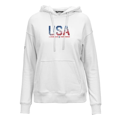 Women's Levelwear White USWNT Adorn Pullover Hoodie
