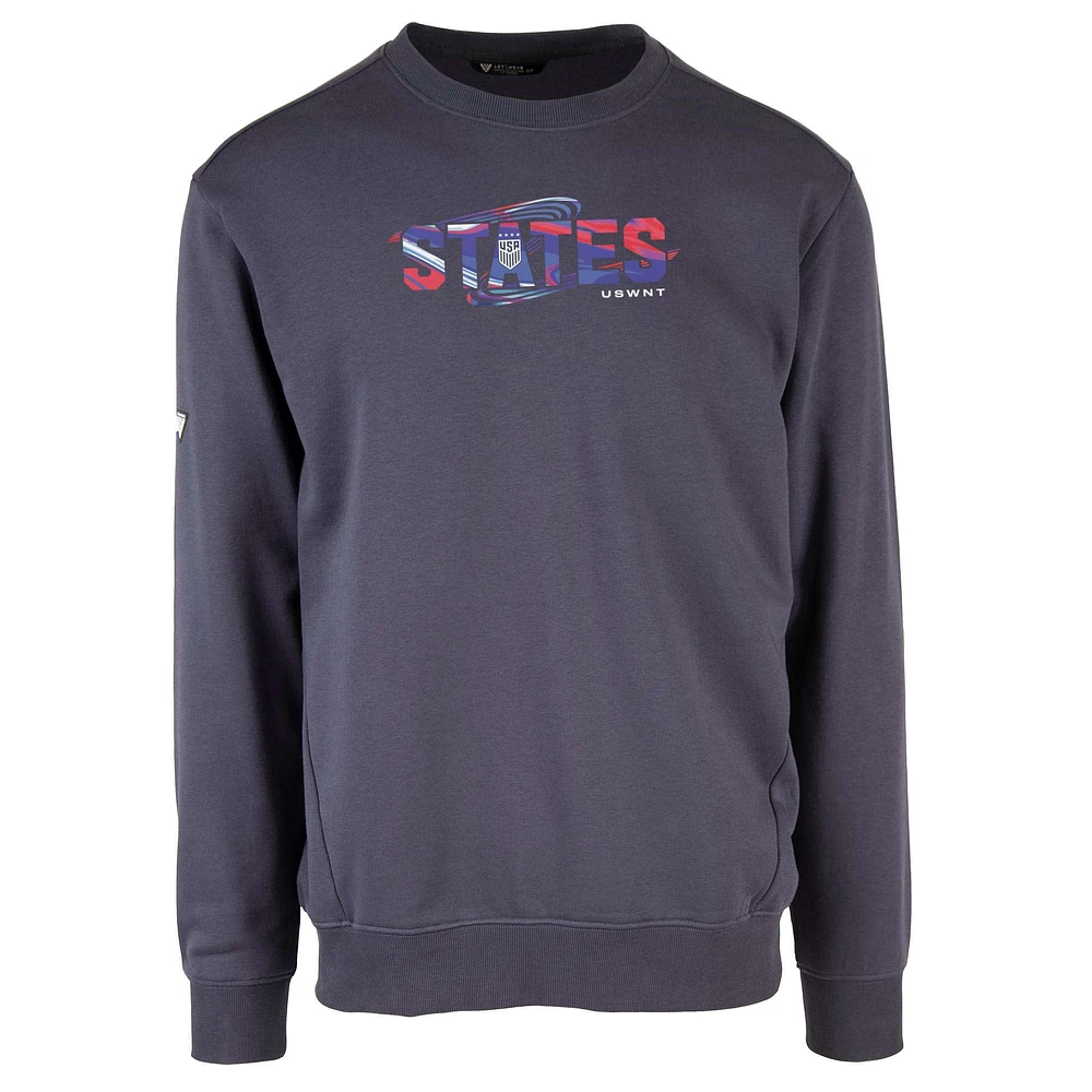 Men's Levelwear Navy USWNT Zane Stateside Crew Neck Pullover Sweatshirt