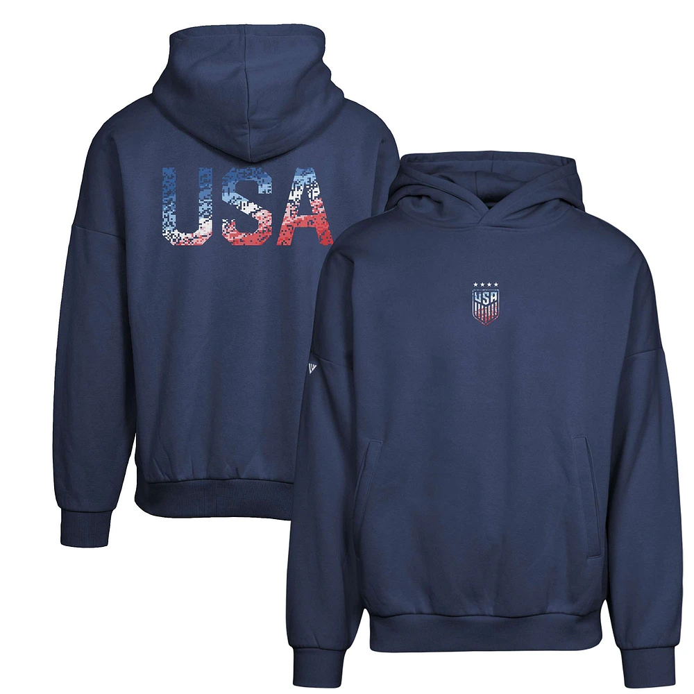 Men's Levelwear Navy USWNT Contact Pullover Hoodie