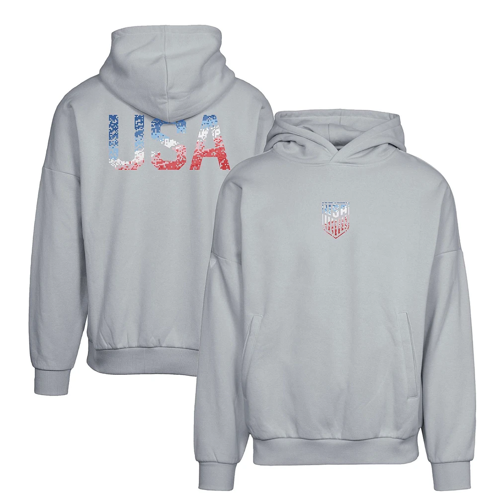 Men's Levelwear Gray USMNT Contact Pullover Hoodie