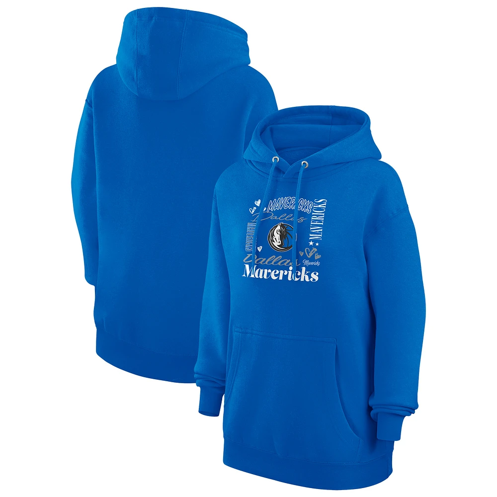 Women's G-III 4Her by Carl Banks Dallas Mavericks Team Collage Graphic Fleece Pullover Hoodie