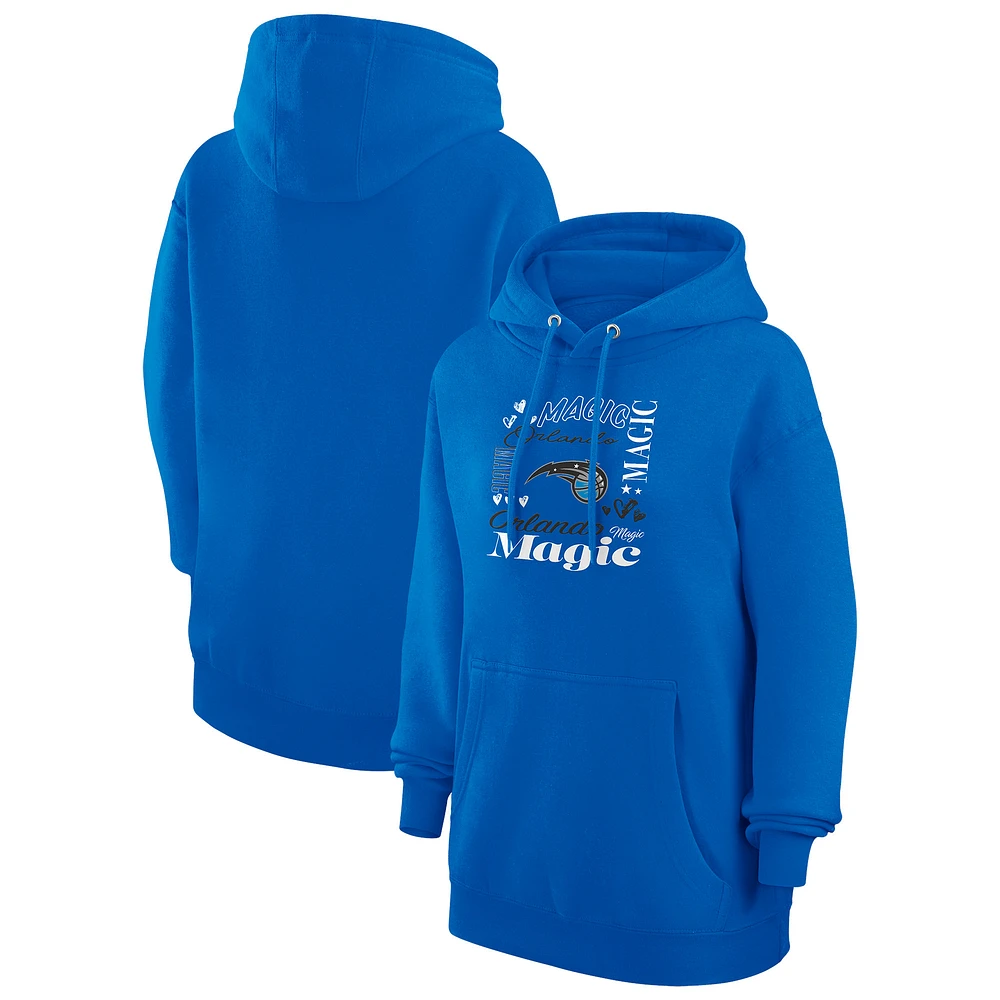 Women's G-III 4Her by Carl Banks Orlando Magic Team Collage Graphic Fleece Pullover Hoodie