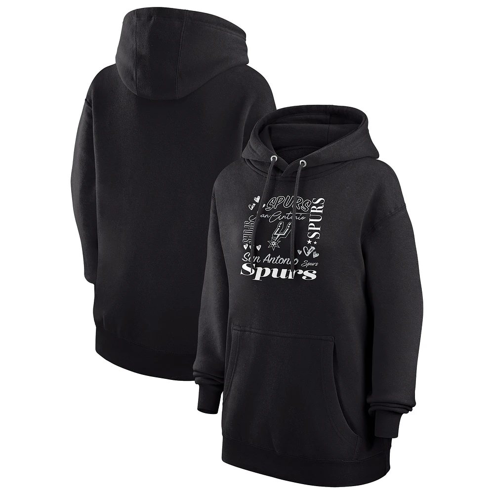 Women's G-III 4Her by Carl Banks San Antonio Spurs Team Collage Graphic Fleece Pullover Hoodie
