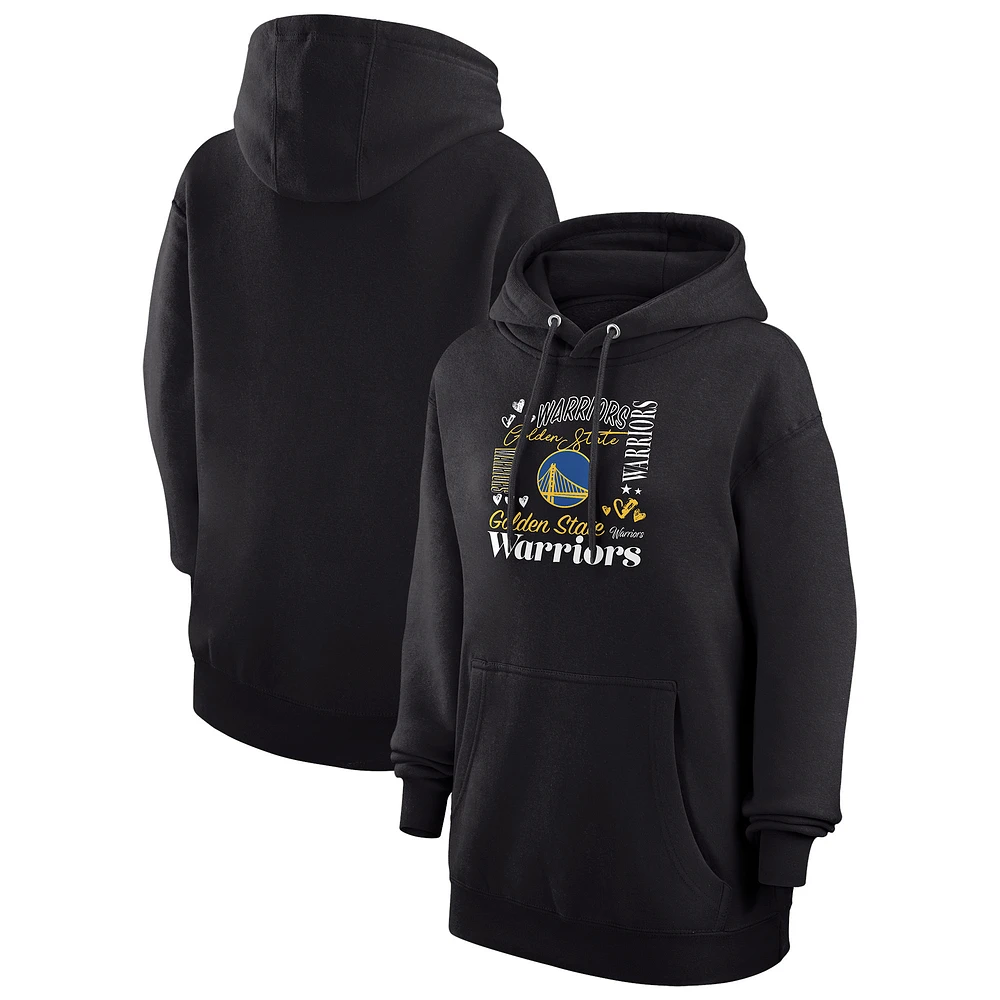 Women's G-III 4Her by Carl Banks Golden State Warriors Team Collage Graphic Fleece Pullover Hoodie