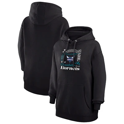 Women's G-III 4Her by Carl Banks Charlotte Hornets Team Collage Graphic Fleece Pullover Hoodie