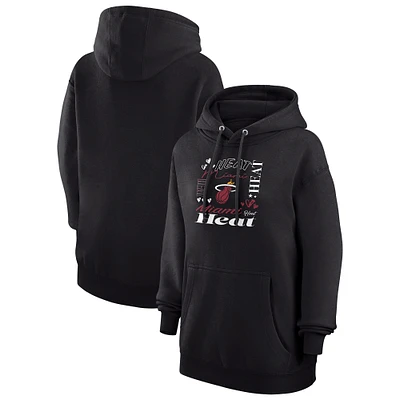 Women's G-III 4Her by Carl Banks Miami Heat Team Collage Graphic Fleece Pullover Hoodie