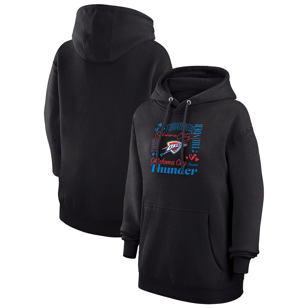 Women's G-III 4Her by Carl Banks Oklahoma City Thunder Team Collage Graphic Fleece Pullover Hoodie