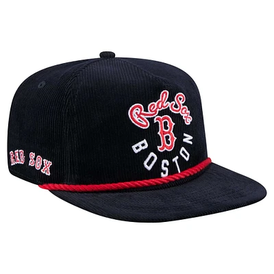 Men's New Era Navy Boston Red Sox Full Circle Corduroy Golfer Adjustable Hat