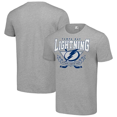 Men's Starter Heather Gray Tampa Bay Lightning Team Logo Graphic T-Shirt