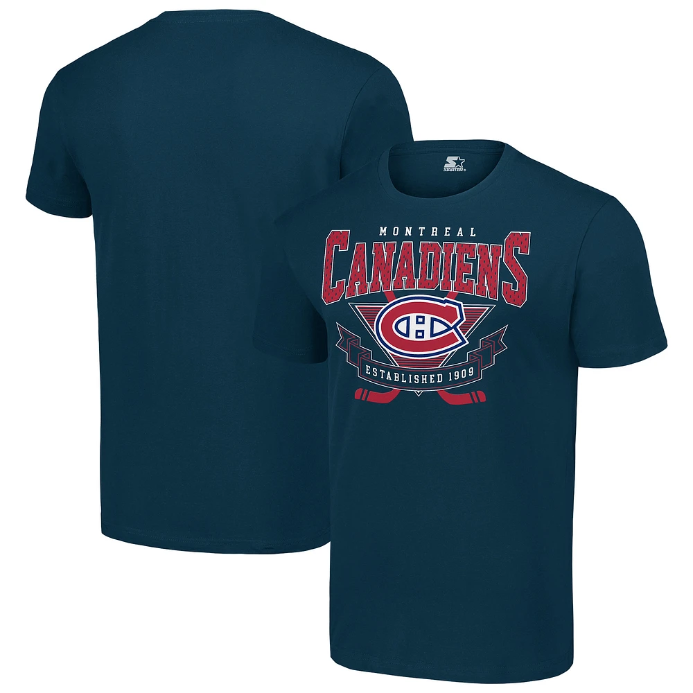 Men's Starter Navy Montreal Canadiens Team Logo Graphic T-Shirt