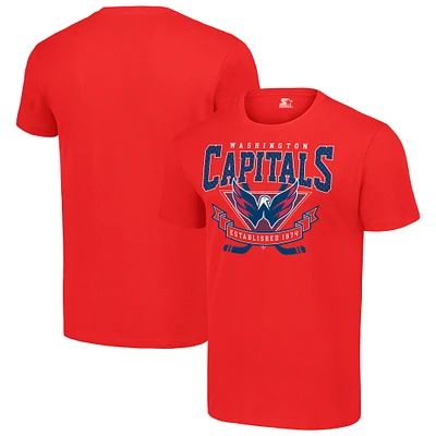Men's Starter Red Washington Capitals Team Logo Graphic T-Shirt