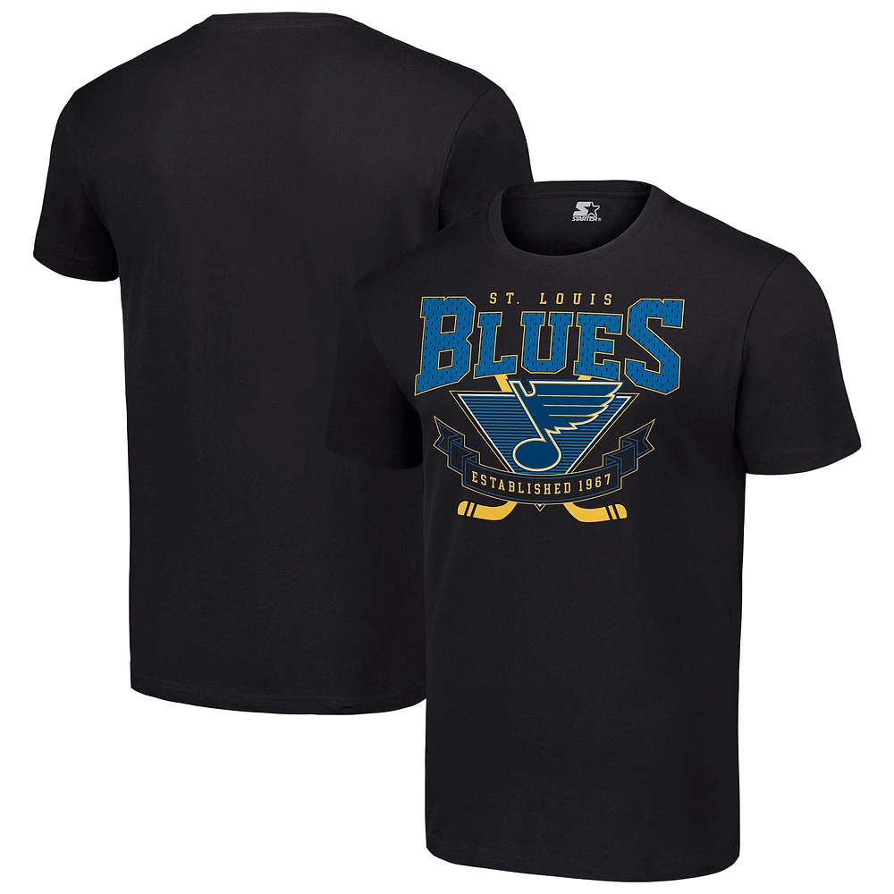 Men's Starter Black St. Louis Blues Team Logo Graphic T-Shirt