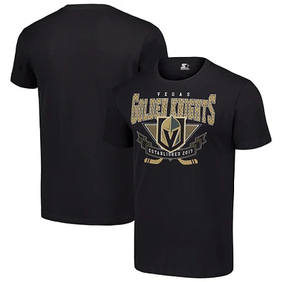 Men's Starter Black Vegas Golden Knights Team Logo Graphic T-Shirt
