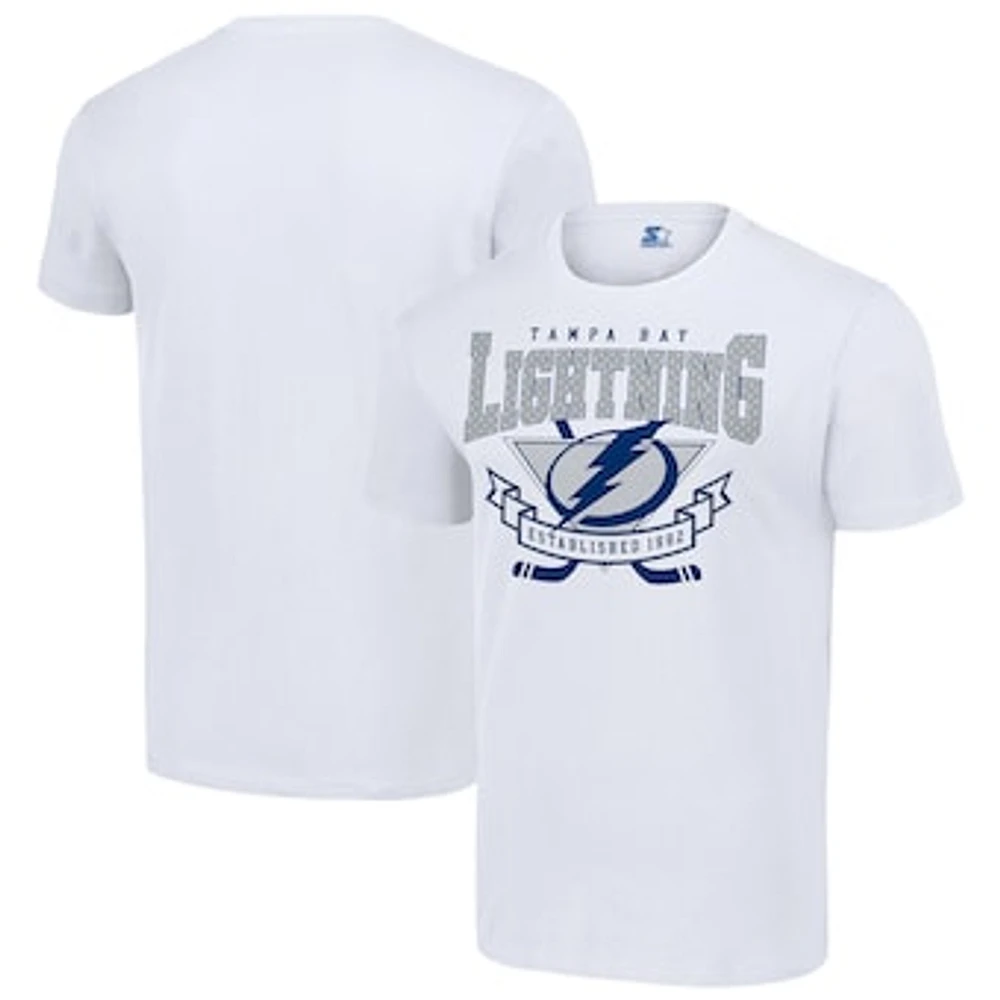 Men's Starter White Tampa Bay Lightning Team Logo Graphic T-Shirt