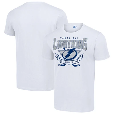 Men's Starter White Tampa Bay Lightning Team Logo Graphic T-Shirt