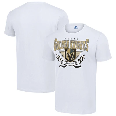 Men's Starter White Vegas Golden Knights Team Logo Graphic T-Shirt