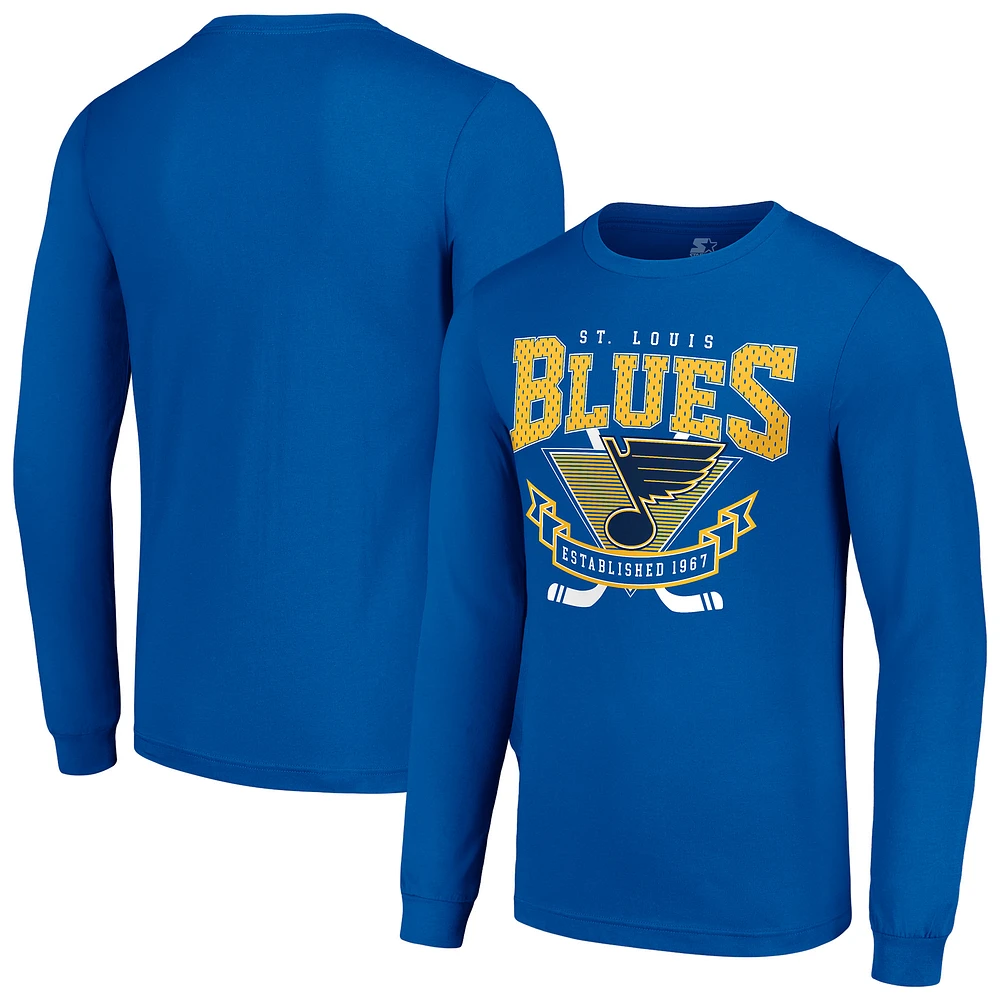 Men's Starter St. Louis Blues Team Logo Graphic Long Sleeve T-Shirt