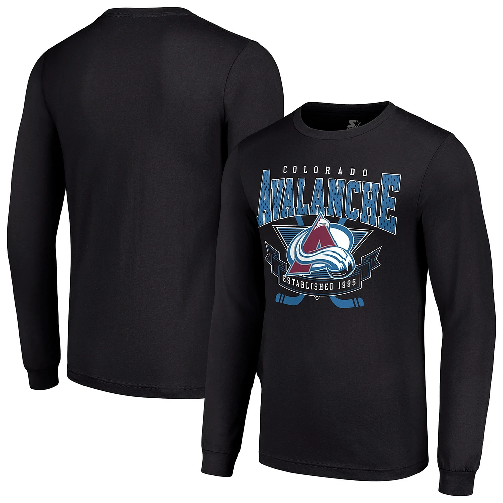 Men's Starter Colorado Avalanche Team Logo Graphic Long Sleeve T-Shirt
