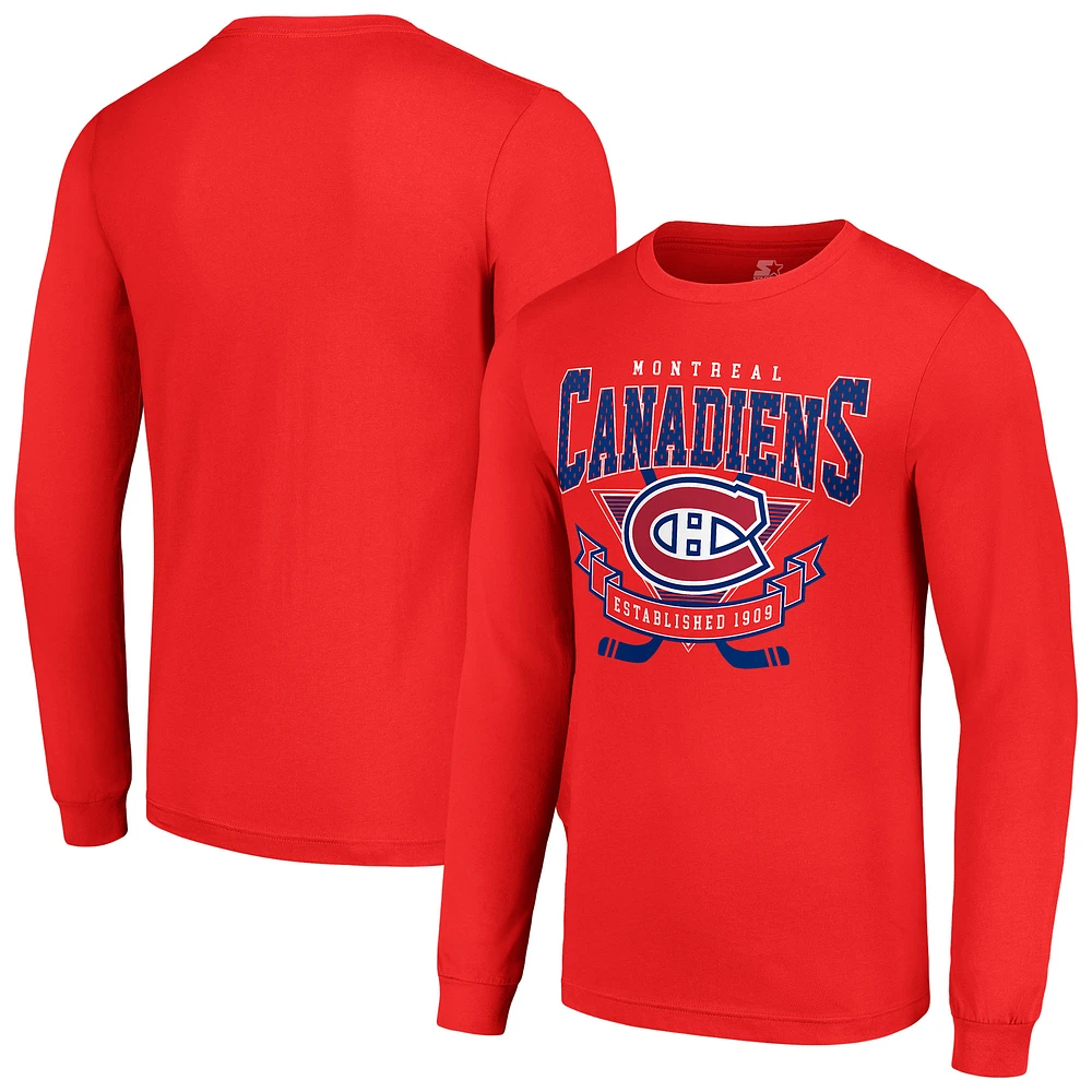 Men's Starter Montreal Canadiens Team Logo Graphic Long Sleeve T-Shirt