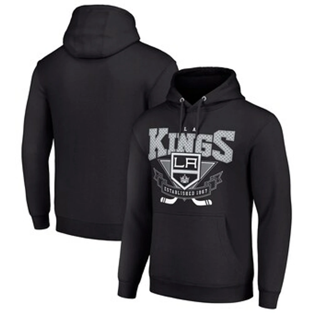 Men's Starter Los Angeles Kings Team Logo Graphic Fleece Tri-Blend Pullover Hoodie