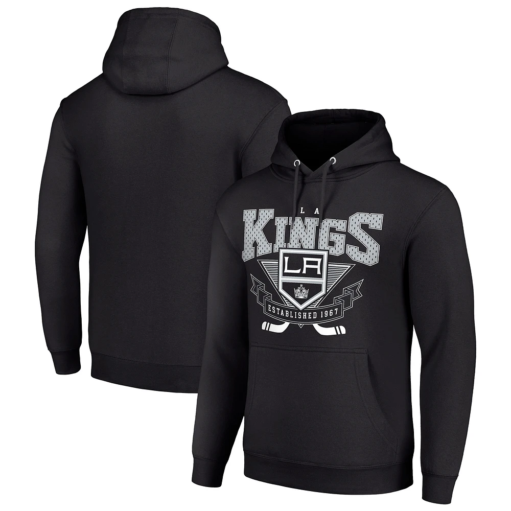 Men's Starter Los Angeles Kings Team Logo Graphic Fleece Tri-Blend Pullover Hoodie
