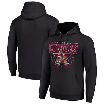 Men's Starter Arizona Coyotes Team Logo Graphic Fleece Tri-Blend Pullover Hoodie