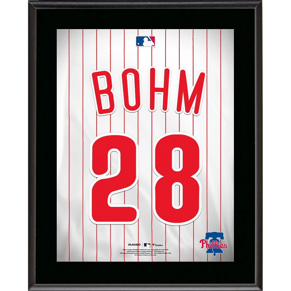 Alec Bohm Philadelphia Phillies 10.5" x 13" Jersey Number Sublimated Player Plaque