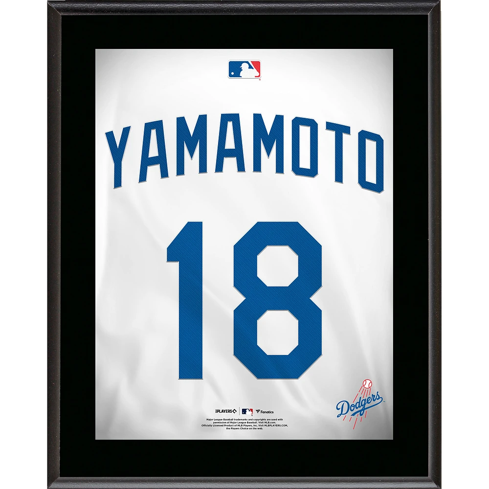 Yoshinobu Yamamoto Los Angeles Dodgers 10.5" x 13" Jersey Number Sublimated Player Plaque