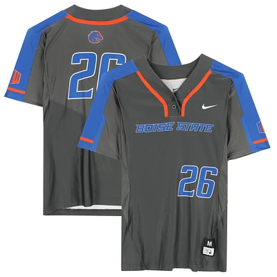 Boise State Broncos Team-Issued #26 Gray Jersey from the Softball Program - Size M