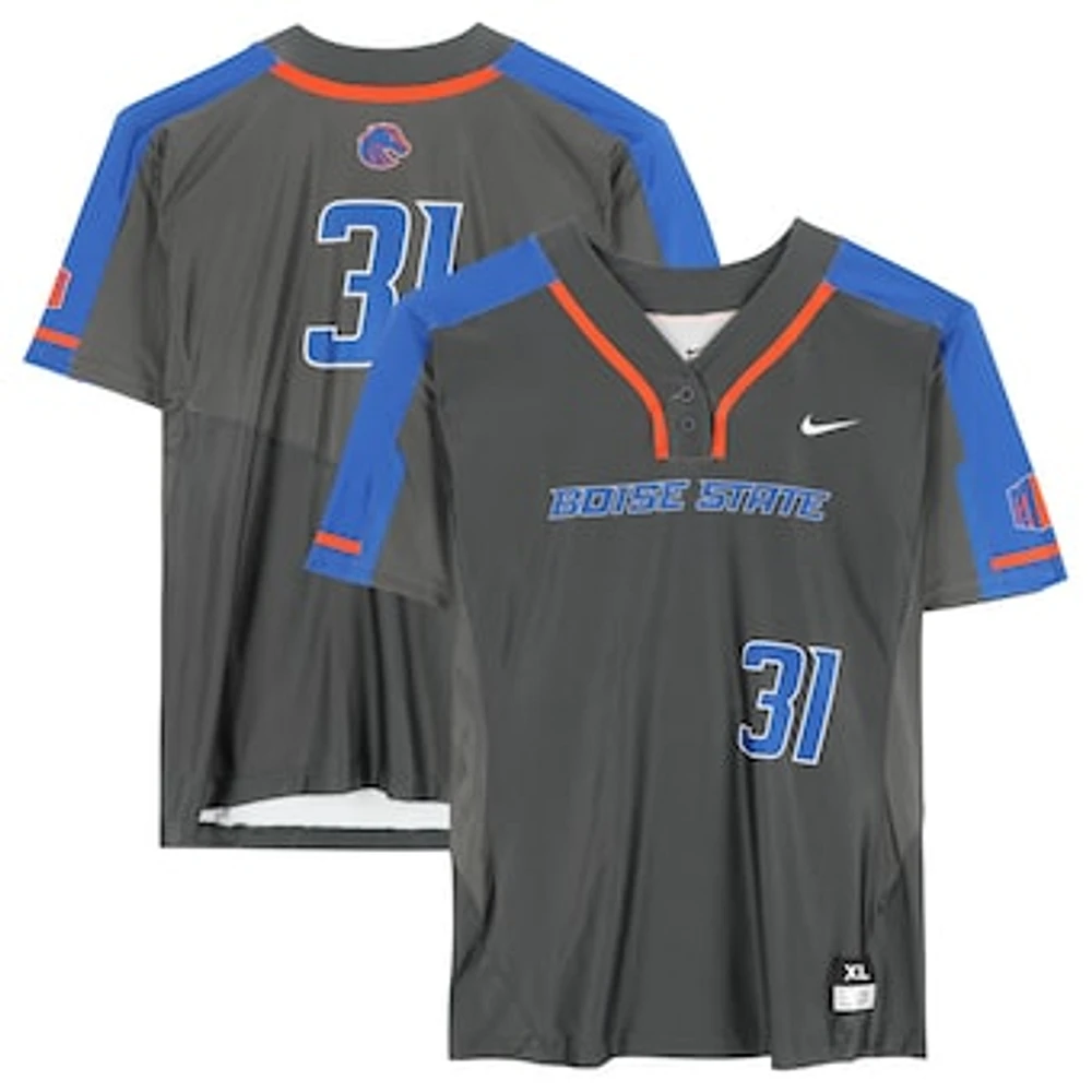 Boise State Broncos Team-Issued #31 Gray Jersey from the Softball Program - Size XL