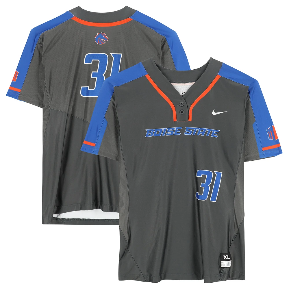 Boise State Broncos Team-Issued #31 Gray Jersey from the Softball Program - Size XL