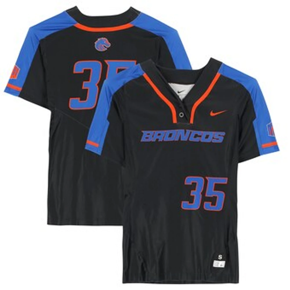 Boise State Broncos Team-Issued #35 Black Jersey from the Softball Program