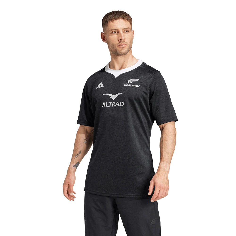 Men's adidas Black New Zealand Rugby 2024/25 Ferns Home Replica Jersey