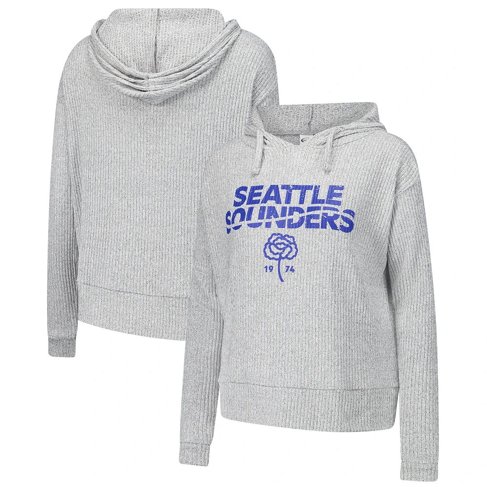 Women's Concepts Sport Gray Seattle Sounders FC Juniper Long Sleeve Hoodie Top