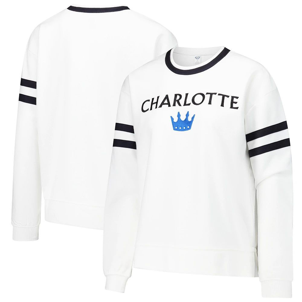 Women's Concepts Sport White Charlotte FC Borough Long Sleeve Top