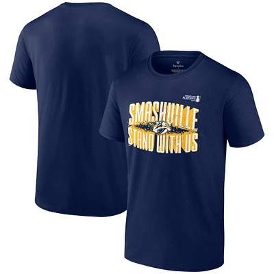 Men's Fanatics Navy Nashville Predators 2024 Stanley Cup Playoffs Slogan T-Shirt