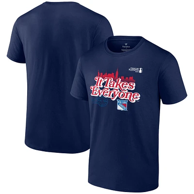 Men's Fanatics Navy New York Rangers 2024 Stanley Cup Playoffs Slogan T-Shirt