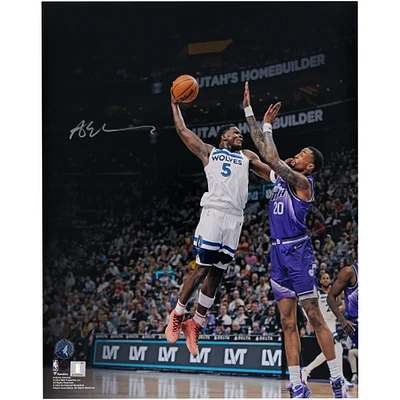 Anthony Edwards Minnesota Timberwolves Autographed 16" x 20" Dunk vs. Utah Jazz Photograph