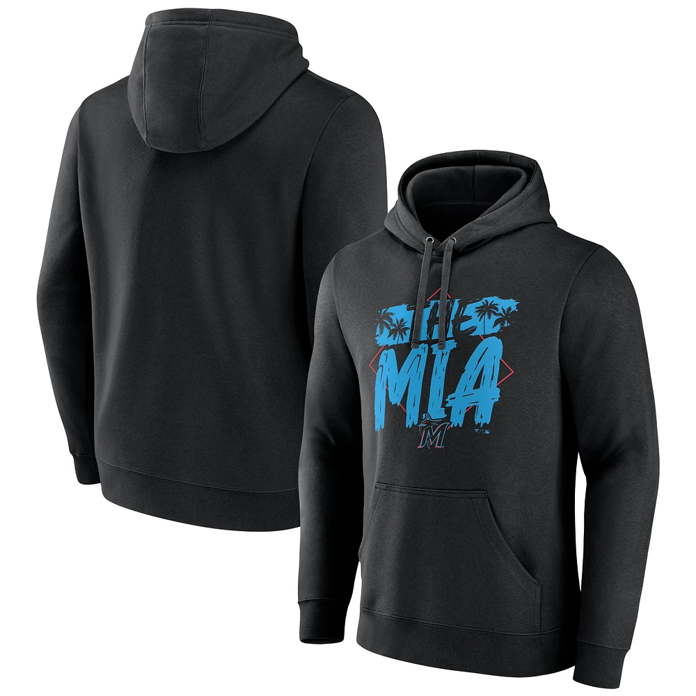 Men's Black Miami Marlins The MIA Pullover Hoodie