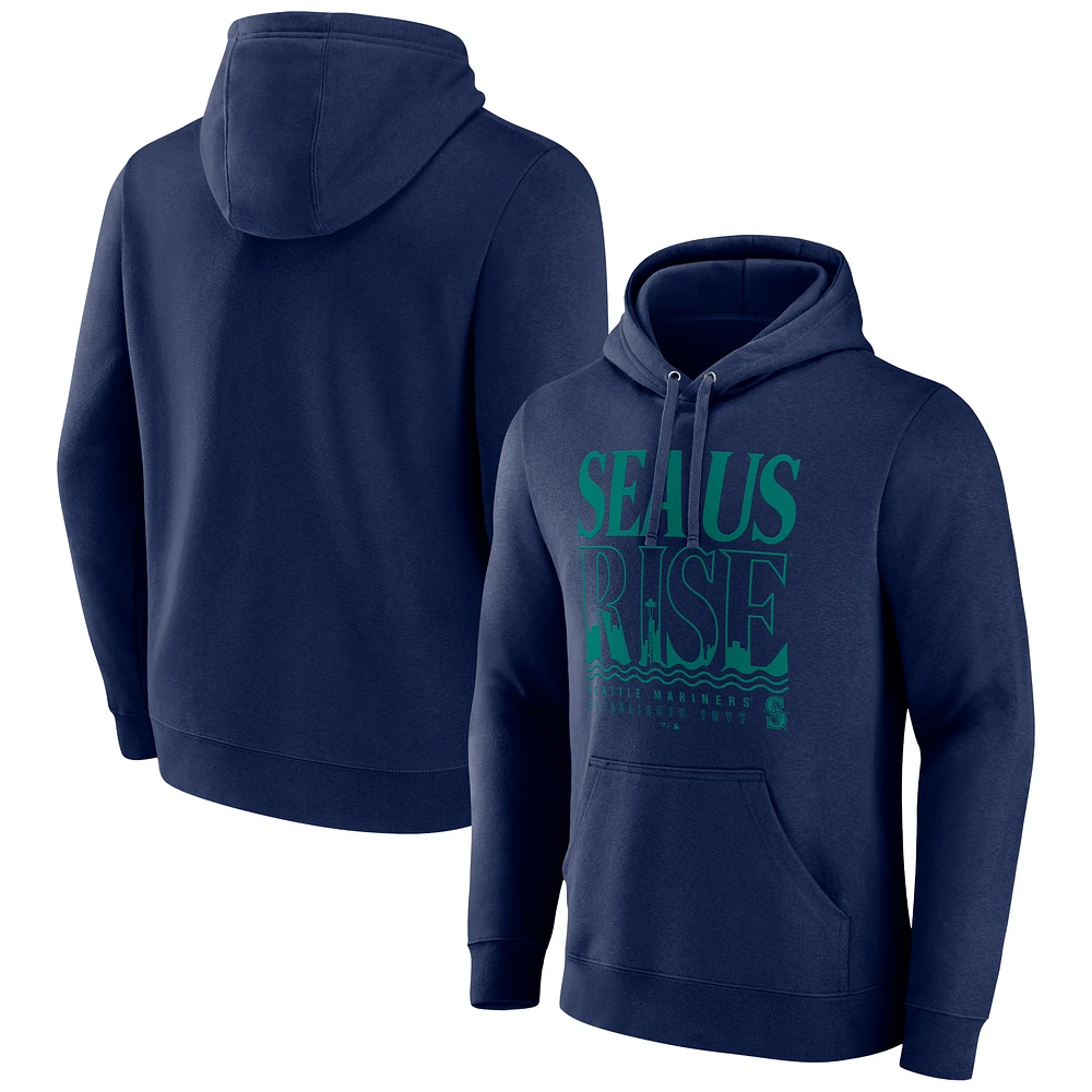 Men's Navy Seattle Mariners Sea Us Rise Pullover Hoodie