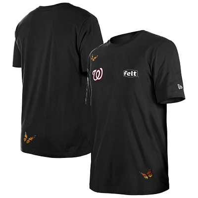 Men's New Era x Felt Black Washington Nationals T-Shirt