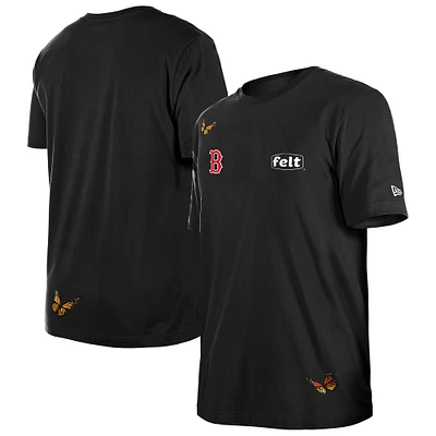 Men's New Era x Felt Black Boston Red Sox T-Shirt