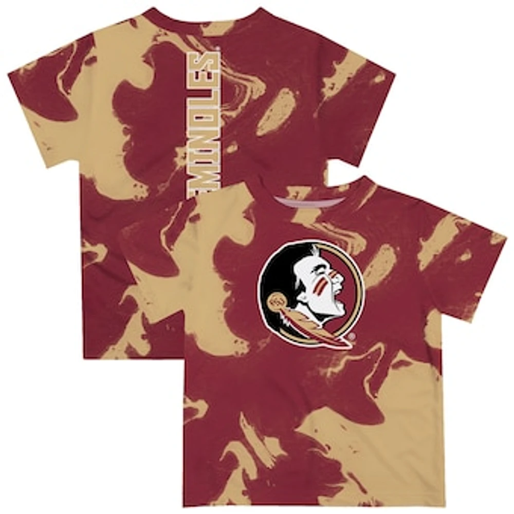 Toddler Vive La Fete Garnet/Gold Florida State Seminoles Marble Print T-Shirt