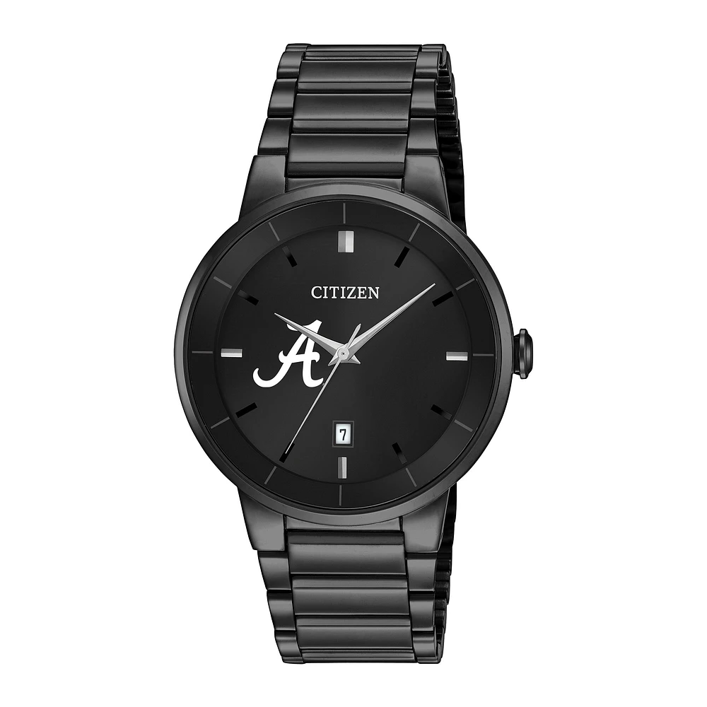 Men's Citizen Watch Black Alabama Crimson Tide Stainless Steel Watch